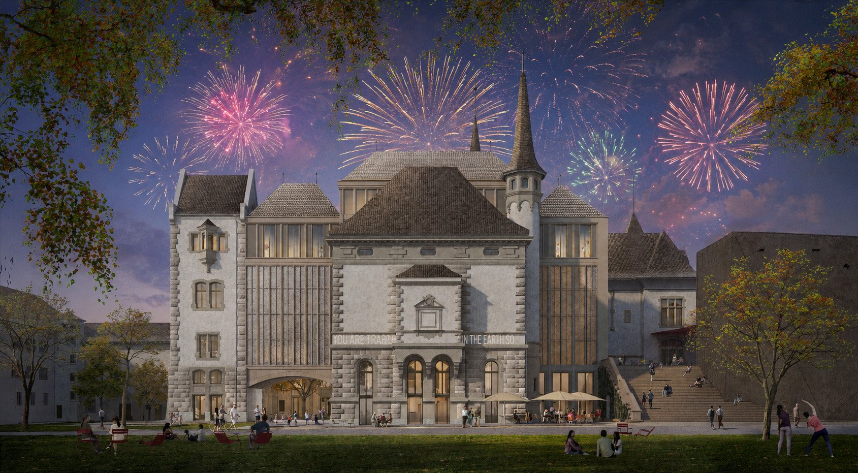 14.06.26 Nach dem Kanton und der Burgergemeinde hat auch die Stadt dem Baukredit für das Bernische Historische Museum klar zugestimmt. (BHM mit Feuerwerk.jpg)